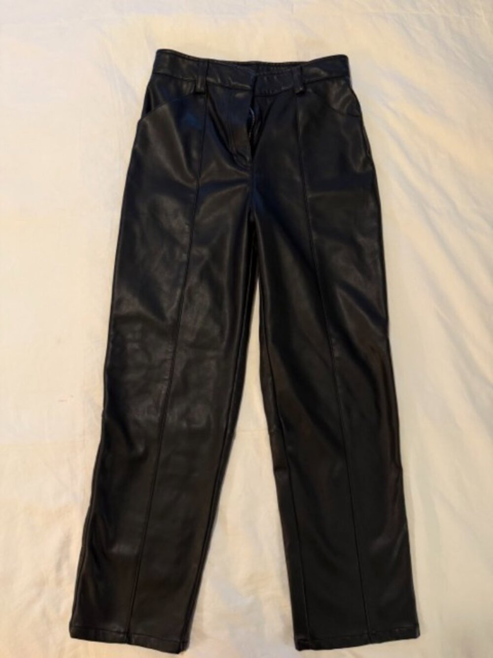 H&M Black Faux Leather Pants